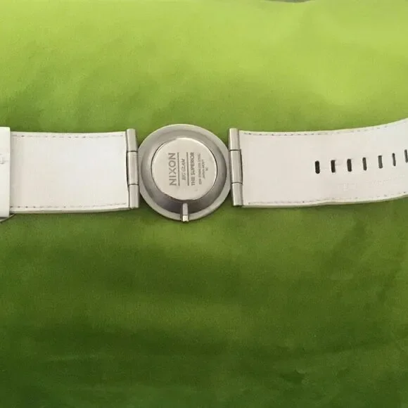 Nixon Big Glam The Superior Round Dial Leather Band Wrist Watch - Needs battery! - Picture 5 of 6